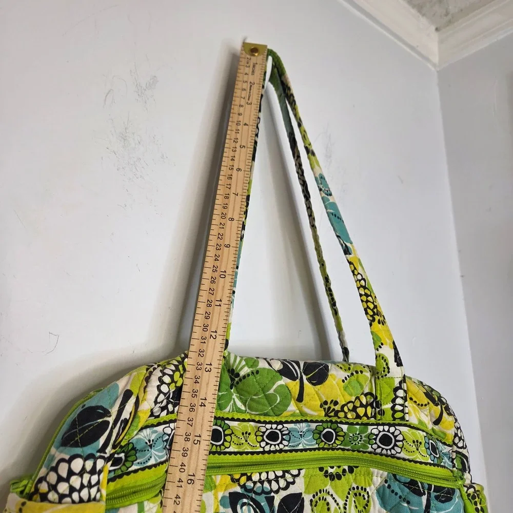Vera Bradley Limes Up Quilted Cotton Baby Diaper Bag Floral Green Blue Yellow